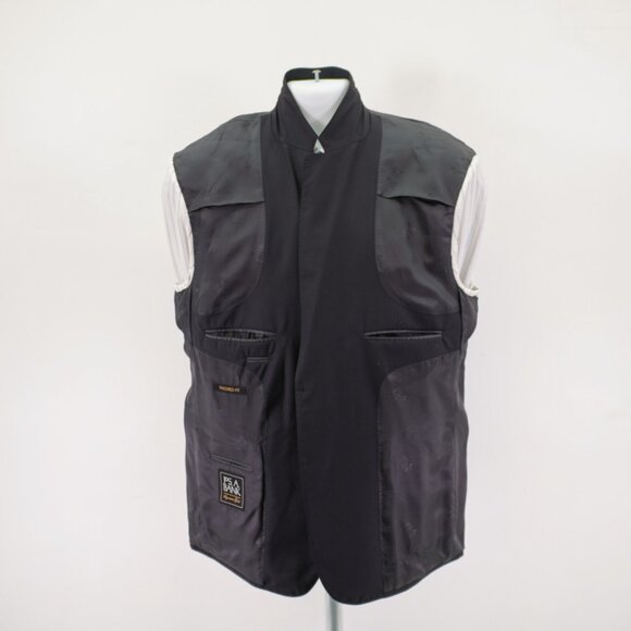 Jos A Bank Signature Gold Tailored Fit Black Wool Herringbone 44R Suit Jacket 2 - Picture 11 of 13